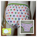 Multi Color Paw Prints Cotton PUL Adult Diaper Cover