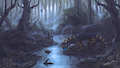 Among the trees by Etrii