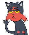Grumpy Litten by MidnightPrime