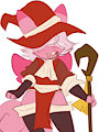 red mage moon fairy by ClaraLaine