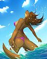 A Romp in the Waves by LittleNapoleon