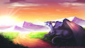 Sunset Dragon by Pocketcookie