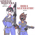 Giselle and Dora ready for work! by dingopatagonico