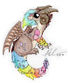 Rainbow Gemstone Dragon by Babel