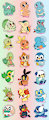 pkmn starters stickers by Saucy