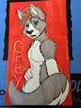Grey Badge (gift art) by JenSwiftpaw