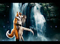Under a waterfall by WereFox