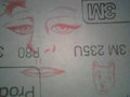Doodles on the back of sand paper