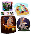 stream commissions 68 (Food Porn + Full Moon Specials! SFW!) by MeldritchHorror