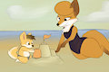 Babysitting at the Beach by dimenianz