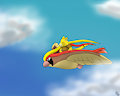 Volsar Riding a Birdy by VolsarTheAbra