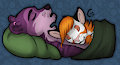 [Not my art] - Winter Rêverie - Cuddles by Cynn.Commissions