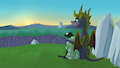 Spyro and the Sheep - Sunset by MarsMiner