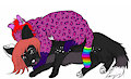 Gift: Shushikitty and KittenFox by SilentBlueMoon