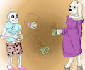 Undertale - Sans and Toriel pajamas  by doodlebags