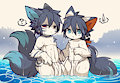 水浴び兄弟 by akiha