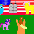 Ponies Remember 9/11 by MasterMarik