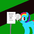 Rainbow Dash Caught Speeding