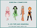 SU Gemsona Commission Sheet by Thongchan