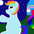 MLP Yu-Gi-Oh Card Art MLP Luminous Rainbow Dash