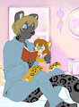 Bedtime Stories of a Leopard ::YCH win:: by LobaDeLaLuna