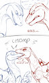 Turtle-Dragon Sketchdump by JazzTheTiger