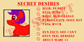 My OC Pony Secret Desires Bio