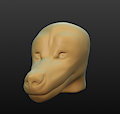 Canine Head - Raw Iteration by MadHatDragon
