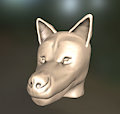 Canine Head - Mock-up Test by MadHatDragon