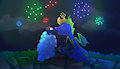 Spyro and the Sheep - Fireworks by MarsMiner