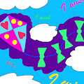MLP Yu-Gi-Oh Card Art Wishing in the Sky