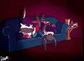 TV and Chill~ [Commission] (GIF version) by FireEagle2015