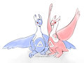 Pokedoodles Latios&Latias by pyggy
