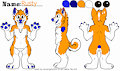 Rusty The Husky SFW Ref Sheet by RustyTheHusky