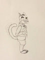 Psycho Dead Kitty Full body sketch by ConFidential