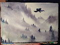 A misty morning flight by Whales