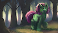 A pony in the forest..