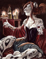 Still life with snow leopard by mitsene
