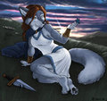 Janus at sunset by mitsene