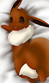 Eevee on the bed by pikamofu025