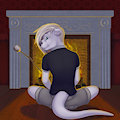 Fireside Snack (clothed) by MiloNettle