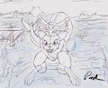 PawKnight at the beach! :3