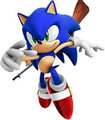 sonic the hedgehog with a machine gun by Lolcat61