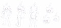 Sangaan Shii clean nude reference sheet (Sonic style)
