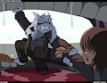 Attack on Flowey - Asriel Saves Frisk  by Droll3