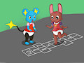 Amy & Katie playing Hop Scotch -By l1llily-