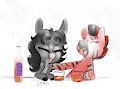 local donkey and zony plan bank heist and laugh.