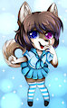 YCH school girl chibi