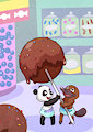 toddlers with giant cakepop by babybenny