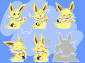 Jetta and Jolteon Stickers! [Download] by Miau